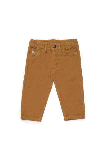 Diesel Babies' Logo-patch Corduroy Trousers In Brown