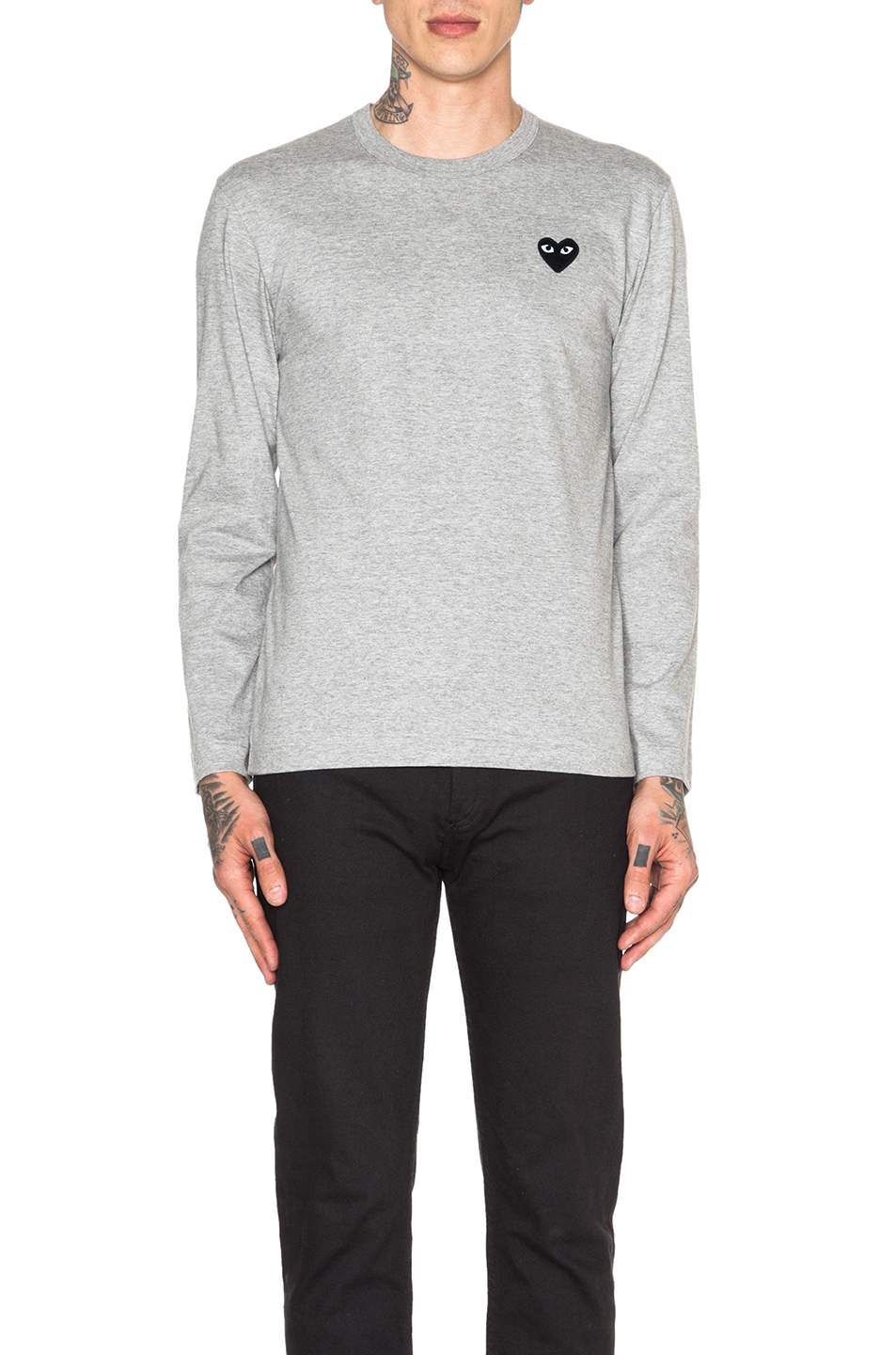 cdg grey long sleeve