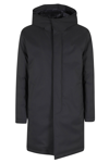 Fay Double Morning Raincoat In Blu Navy