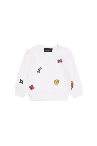 Dsquared2 Babies' 图案印花卫衣 In White