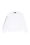 Dsquared2 D2s721u Relax Sweat-shirt Dsquared Crew-neck, Long-sleeved, Cotton Sweatshirt With Elastic On Neck, In White