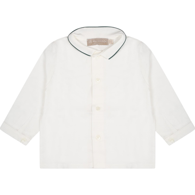 La Stupenderia White Shirt For Baby Boy