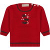 La Stupenderia Red Sweater For Baby Boy With Writing In Red