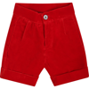 La Stupenderia Red Shorts For Baby Boy In Red