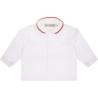 La Stupenderia White Shirt For Baby Boy