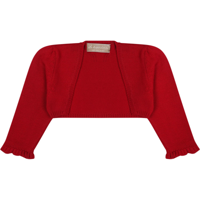 La Stupenderia Red Cardigan For Baby Girl