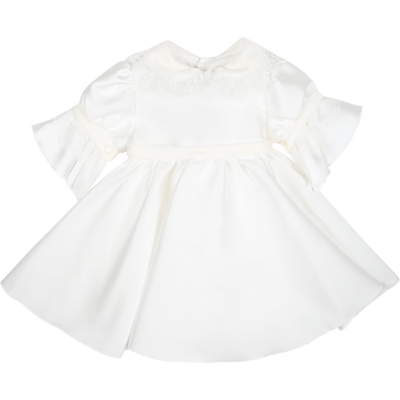 La Stupenderia Babies' White Dress For Girl