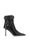 Alexander Mcqueen Alexander Mc Queen Black Slash Biker Boot In Nero