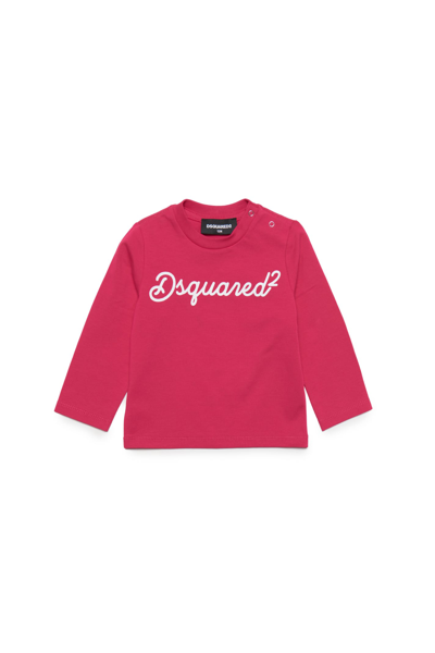 Dsquared2 Babies' Logo印花t恤 In Pink