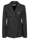 Max Mara Women's Double-breasted Jacket In Antracite