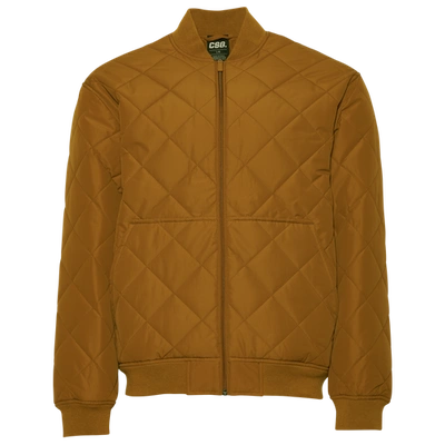 Csg Mens  Baseline Quilted Jacket In Wheat/wheat
