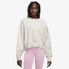 Nike Women's  Sportswear Phoenix Fleece Over-oversized Crew-neck Sweatshirt In Sail/lt Orewood Brn