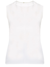 Saint Laurent Silk Top In Cream