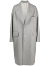 Dolce & Gabbana Peak-lapels Single-breasted Coat In Grey