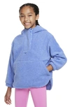 Nike High-pile Fleece Big Kids' (girls') Therma-fit Training Jacket In Blue