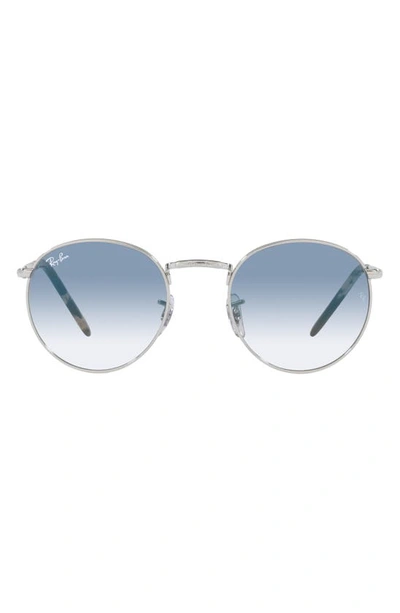 Ray Ban New Round 53mm Phantos Sunglasses In Silver