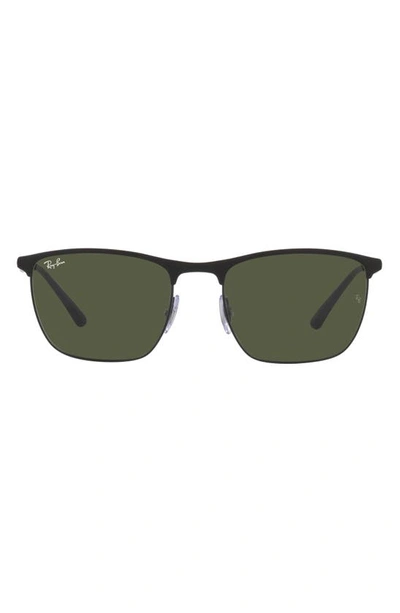 Ray Ban 57mm Square Sunglasses In Matte Black