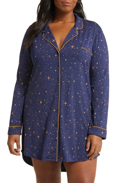 Nordstrom Moonlight Eco Nightshirt In Navy Starry Night