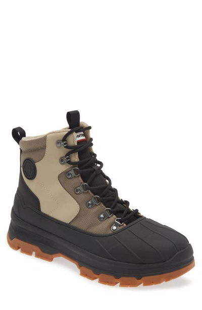 Hunter Explorer Duck Boots In Fjord/alloy/black/gum