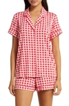 Nordstrom Moonlight Eco Short Pajamas In Red Barbados Buffalo Check