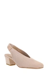 Eileen Fisher Vasa Block Heel Knit Slingback Pump In Blush