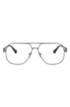 Versace 57mm Pilot Optical Glasses In Gunmetal