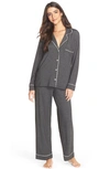 Eberjey Gisele Jersey Knit Pajamas In Charcoal Heather