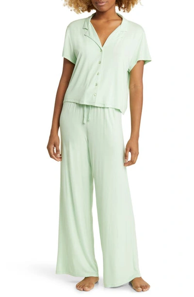 Bp. All Night Stripe Pajamas In Green Pastel