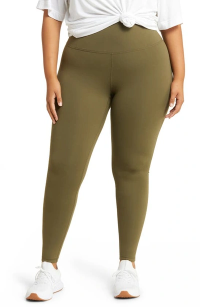 Zella Live In High Waist Leggings In Olive Night