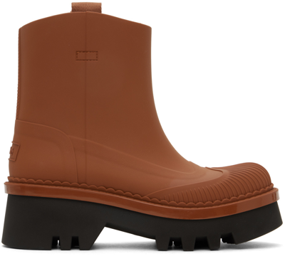 Chloé Tan Raina Boots In Brown
