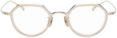 Yuichi Toyama Gold F. Ludwig Glasses In White Gold / Clear B