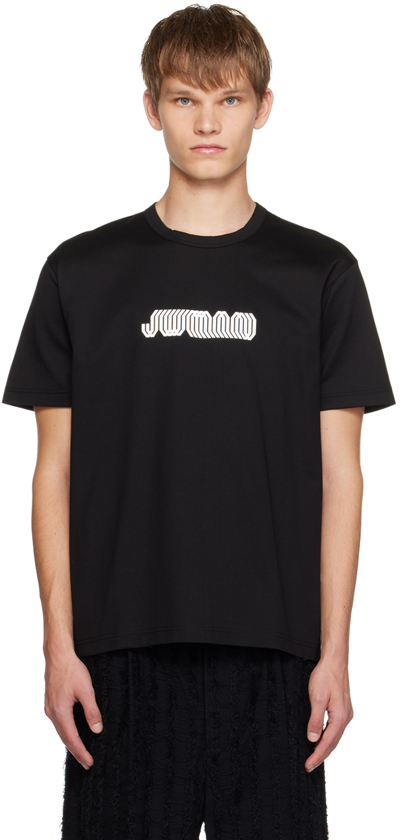 Junya Watanabe Logo-print Cotton T-shirt In Black,white