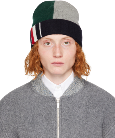 Thom Browne Multicolor Fun-mix Beanie In 310 Dk Green