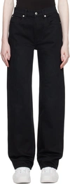 ALEXANDER WANG BLACK STACKED JEANS