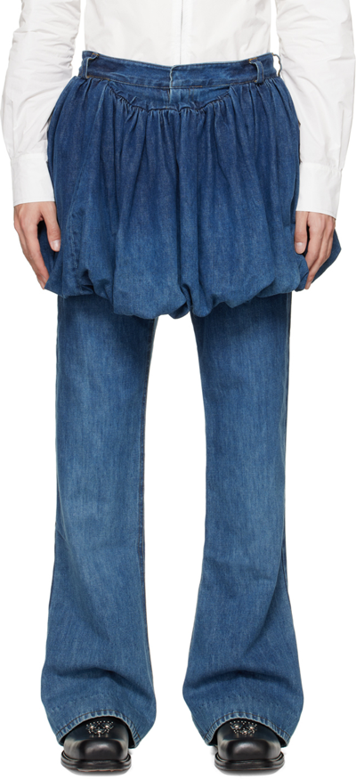 Aaron Esh Blue Puff Skirt Jeans In 25129908 Light Wash