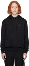 ANN DEMEULEMEESTER BLACK EMBROIDERED HOODIE