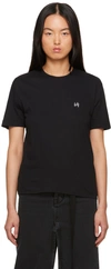 Ann Demeulemeester Black Dagmar T-shirt In 099 Black/embroidery