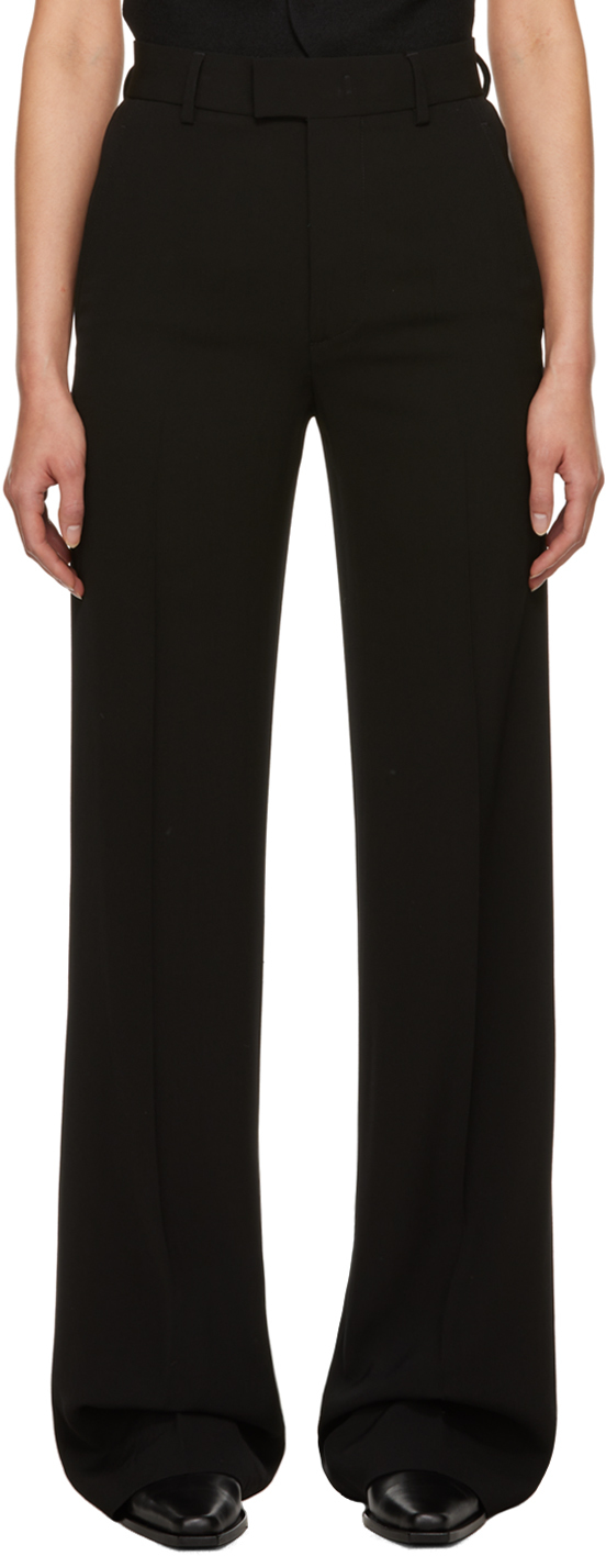 Ann Demeulemeester drawstring waist trousers - Black