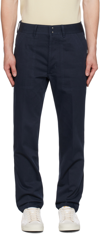 TOM FORD NAVY CREASED TROUSERS