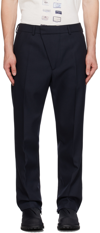 424 Black Creased Trousers In Black