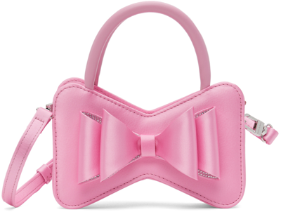 Mach&mach Le Cadeau Mini Bow Satin Top-handle Bag In Pink