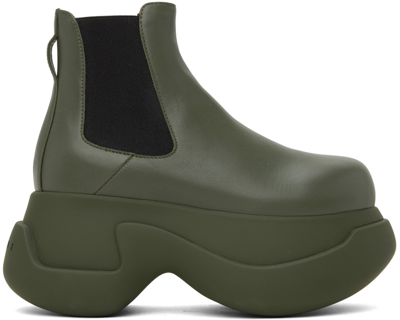 Marni Aras 23 Platform Chelsea Boots In Green