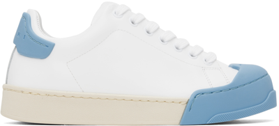 Marni White & Blue Dada Bumper Sneakers In Zo609 Lily White/lig