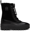 Mackage Hero Shearling-lined Lug-sole Boots In Black