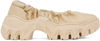 Rombaut Tan Boccaccio Ii Aura Ballerina Flats In Cream