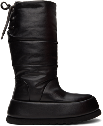 Marsèll Black Bombo Boots In 666 Black