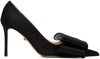 MACH & MACH BLACK 'LE CADEAU' HEELS