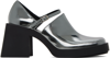 JUSTINE CLENQUET SILVER KIM HEELS