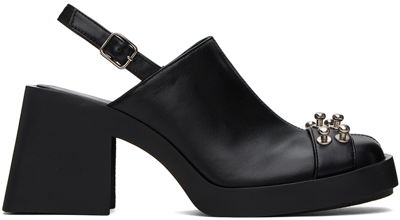 Justine Clenquet Black Raf Mules