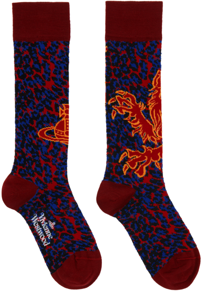 Vivienne Westwood Multicolor Leopard Socks In 233-k0029-i407